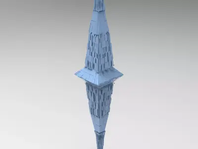 Egypt colossal Sci fi Maze cube 1  Low-poly 3D model