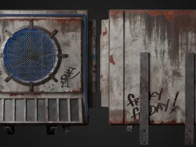 Air Conditioner Low-poly 3D model