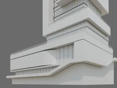 High-Rise building ID009 3D model