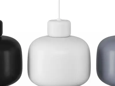 Woud Stone Pendant Light 3D model