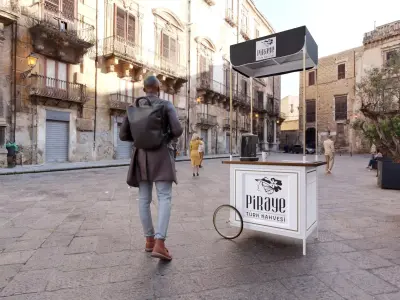  COFFE STAND 002 Low-poly 3D model