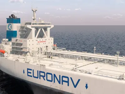  TI Europe Class Supertanker with Helicopter 