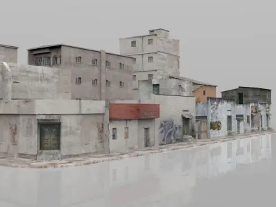 Shanty Town Buildings 2 City Blocks A B C 3D model