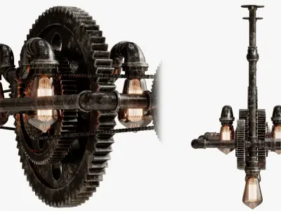Chandelier connect sogwheel 3D model