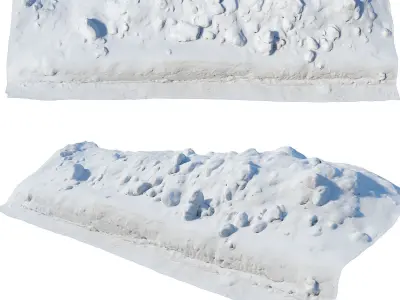 Ultra realistic a Pile v2 of snow 3D model