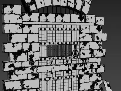 Old Wood Dor 3D model