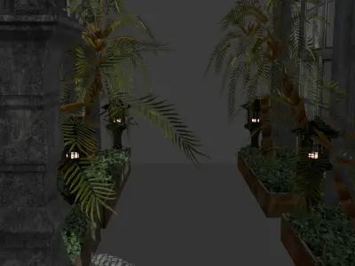 The green arch4 Low-poly 3D model