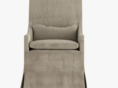 Restoration Hardware BELGIAN SLOPE ARM SLIPCOVERED ARMCHAIR 3D model
