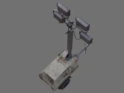 Light Tower 1B Low-poly 3D model
