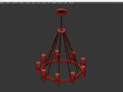EMPIRE LARGE CHANDELIER Low-poly 3D model