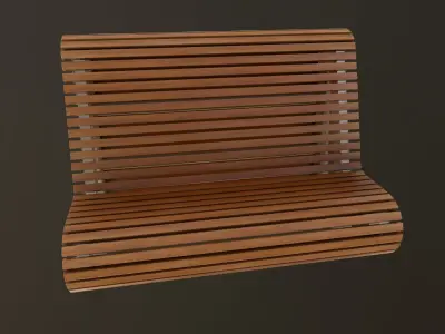 Modern Bench 3D Model AR VR Low-poly 3D model