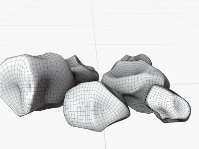 Stylized Rock for Cartoon and Anime Low-poly 3D model