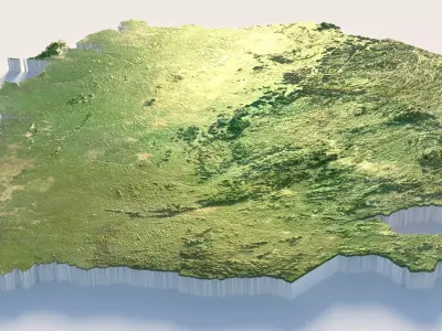 Sierra Leone Terrain Country 3D model