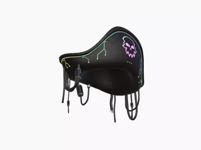 Cyberpunk Pirate Hat A10 - Character Design Low-poly 3D model