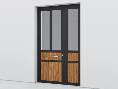 Aluminium door 173 3D model