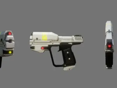 Sci-Fi Pistol Low-poly 3D model
