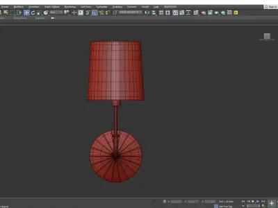 Parasol Sconce Low-poly 3D model
