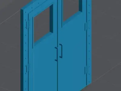 Steel Door 64 Scale 3D print model