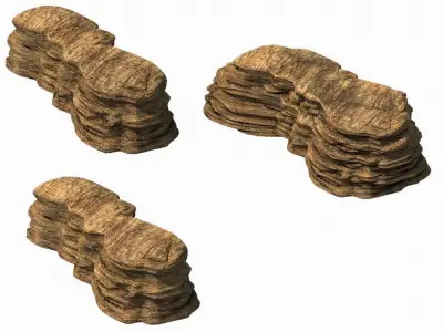 Ancient Desert - Sand Stone 0109 3D model
