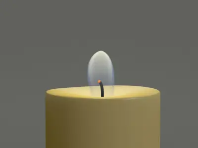 Animated Hurricane Candle 3D model