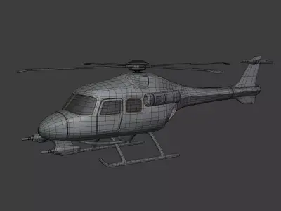 Generic Military - Attack Helicopter Low-poly 3D model