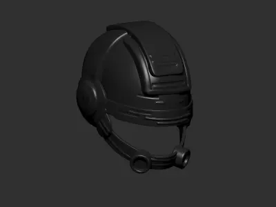 helmet high poly sculpt 3d printable  3D model 115