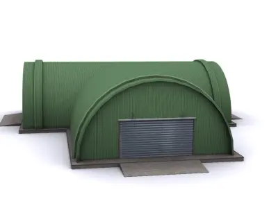 Hangar a4 Low-poly 3D model