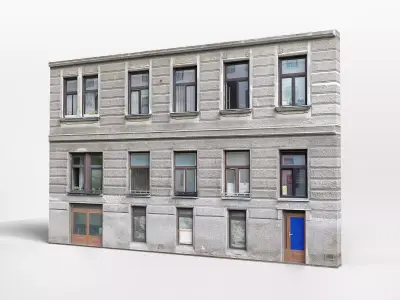 Abandoned Building Apartment Asset Low-poly 3D model