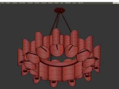 Hudson Valley Banks Chandelier Low-poly 3D model