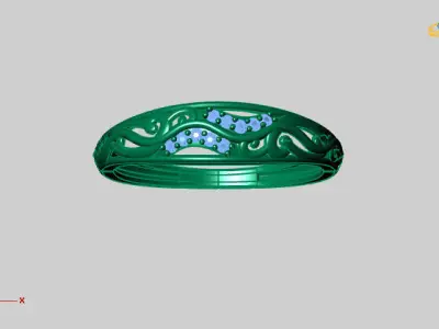 Women Ring Fancy Rings With Stone STL 3DM Render Printable 3D print model buy