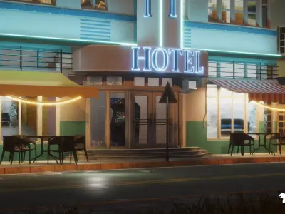 Miami Vice City Low-poly 3D model