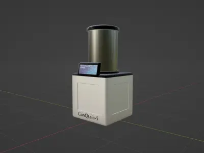 SciFi Laboratory Containment Unit Low-poly 3D model