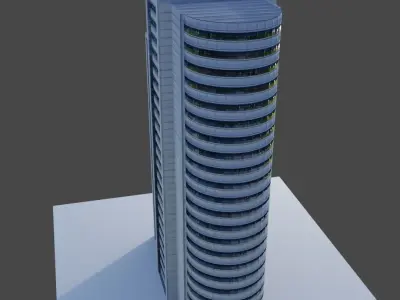 Office Building 1 Low-poly 3D model