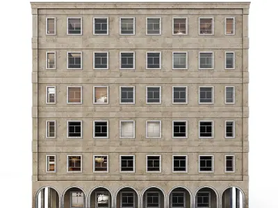 Tenement Building Low-poly 3D model