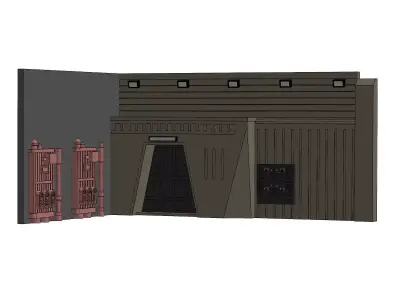 Aldhani Garrison - Dam Entrance Diorama 3D print model