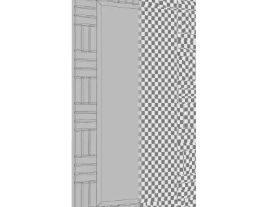 Silver Frame Accent Mirror OREL3063 3D model