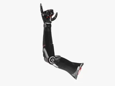 Cyborg arm shows jumbo 3D model