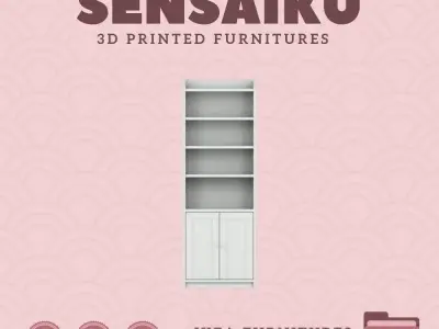 HAUGA High Cabinet Doors for Miniature Dollhouse IKEA 3D Print 3D print model