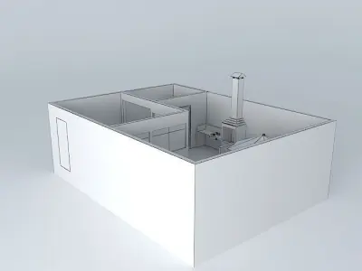 House exterior barbecue room Free 3D model