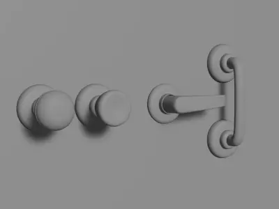 Door handles door knobs Free 3D model