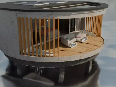 Marine Resort Cabin 3D model