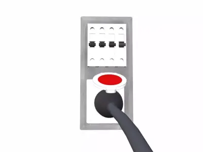 MCB Circuit Low-poly 3D model