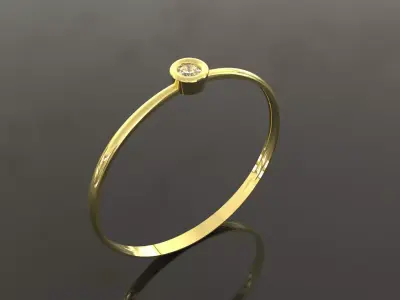 One stone ring light weight  3D print model