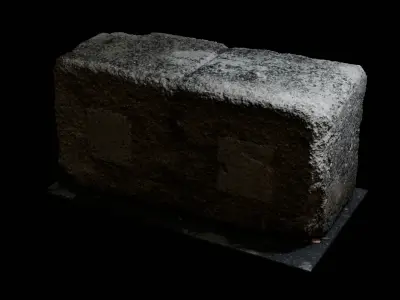 Cement Vehicle Block - Photoscanned  Free 3D model