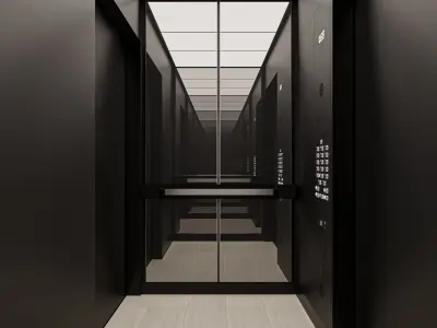 Modern style elevator 3D model