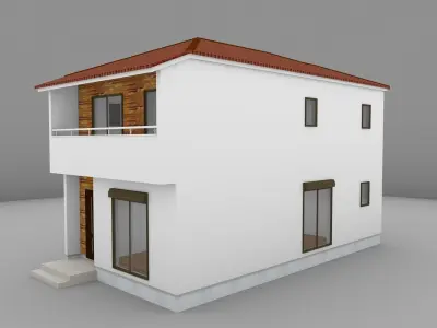 House model for background 20 Low-poly 3D model