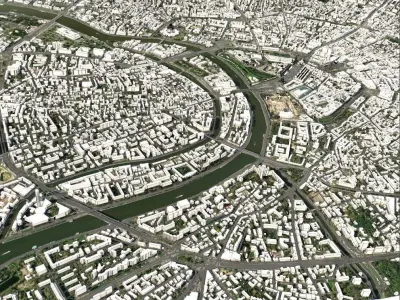Cityscape Moscow Russia 3D model
