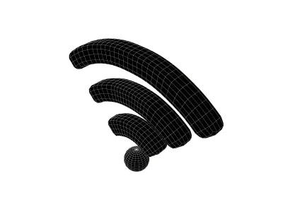 Wifi Symbol v3 016 Low-poly 3D model