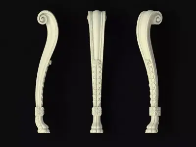 leg High quality 3d models for processing on a cnc machine 3D model