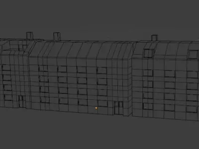 Typical renovated Berlin Buildings from the 1890s LowPoly Free 3D model
